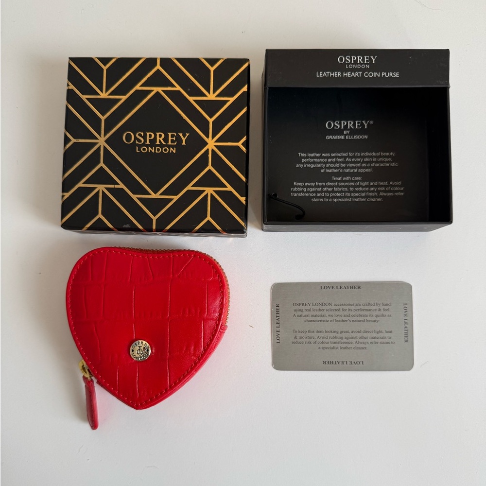 Leather heart coin purse